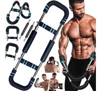 Arm Twist - 40-110 lbs Adjustable U-Shaped Chest Expander, Detachable Portable Power Bar for Full Body Workout at Home/Gym/Travel