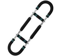 Arm Workout Equipment, Adjustable Chest Exerciser for Men, Quality Steel U-Shaped Arm Trainer, Comfortable Foam Handles, Home Gym Fitness Gear in Black and Blue
