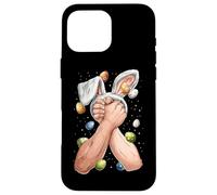 Arm Wrestling Arm Wrestler Easter Rabbit Eggs Bunny Ears Case for iPhone 16 Pro Max