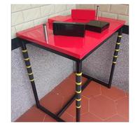 Arm Wrestling Table, Professional Wrist Strength Training Support Plate For Gym Home Office, Standard Game Competition Battle Table, Muscle Exerciser Training Equipment For Family Club(Red)