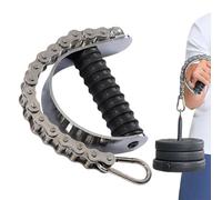 Arm Wrestling Training Handle - Stainless Steel & TPE 37cm | Wrist Strength Trainer With Drive Chain | Forearm Rotation Training Strap And Gym Strength Accessory For Weightlifting And Home Workouts