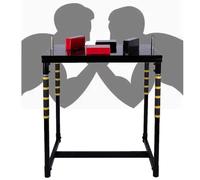 Arm Wrestling Training Table for Gym Club, Professional Standard Arm Wrestling Muscle Exerciser Equipment, All Steel Thick EVA Foam Material Fighting Wrist Equipment for Home Office Gym Club(Black)