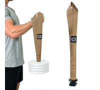 Arm Wrestling Wrist Strength Strap with Reinforced Base, Thickened & Extended Heavy-Duty Webbing, Shock-Absorbing Rubber Pad & Microfiber Anti-Wear Cover, Ideal for Weighted Wrist, Cupping, Rising