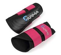 ARMA Neoprene Brushing Boots Raspberry for Horses - Cob Wide