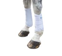 ARMA Neoprene Brushing Boots White for Horses - Cob Wide