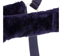 Arma Faux Fur Headcollar & Lead Rope - Extra Full · Navy