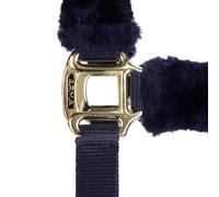 Arma Faux Fur Headcollar & Lead Rope - Pony · Navy