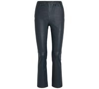 Arma Kamilla Slim-leg Leather Trousers - Navy - 34 (UK6 / XS)