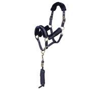 ARMA Logo Headcollar & Lead Rope - Shires - Navy - Size: Pony