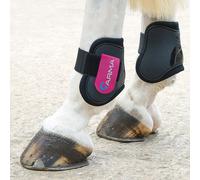 Arma Open Fronted Fetlock Boots - Cob/Full · Black and Raspberry