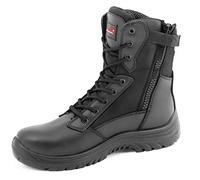 ARMA Warrior Mens Side Zip Combat Steel Toe/Midsole S3 Safety Boots UK 6 / EU 40 Black
