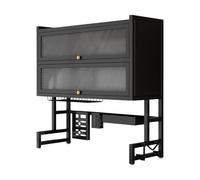 ARMAAN 3Tier Over The Sink Dish Drying Rack with CoverSpaceSaving Carbon Steel nizer for Dishes ses & Small Kitchen AppliancesBlack 65cm/25.59in