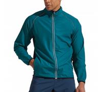 ARMAAN Men Bicycle Cycling Jacke Windproof Waterproof Windbreaker Trench Coat With Pocket Zipper Vest High Visibility Wind Jacket Lightweight Trench Coat For Running Traveling,Navy blue-l