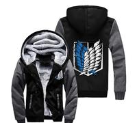ARMAAN Men Hoodies Fleece Zip up Hooded Sweatshirts Pullover for Attack Titan Warm Jackets Winter Fuzzy Sherpa Lined Camouflage Coats Personalized Full Zipped Jacket,Color C-l