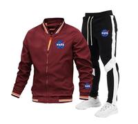 ARMAAN Mens Full Tracksuit Long Sleeve Jogging Suits Jogging Bottoms Gym Sweat Suits Stand Collar Sport Jacket Sweatpants Casual 2 Piece Sports Set for NA-sa with Pockets,Red-x_l