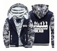 ARMAAN Mens Hoodies Sweatshirt For Walking Dead Winter Jackets Fleece Pullover Casual Zip Up Coats Warm Thick Heavyweight Outerwear Tops With Pockets,Color H-xx_l