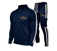 ARMAAN Mens Tracksuit Set, Full-Zip Running Jogging Athletic Sweat Suits, Jogger Sweatpants, Warm Sports Suit for Doctor Who, Sports Casual Sweat Suit Slim,Blue-3x_l