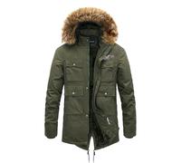 ARMAAN Men's Winter Coat, Cotton Oversized Cut for Attack Titan, Mid-Length Warm Jacket, Fleece Lining Windproof Outdoor Coat for Cold Days, Thermal Parka,Color 2-4x_l