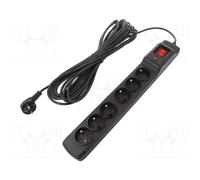 ARMAC Surge Protector Multi M6 10 m 6 x Brake Outlets Black