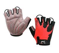 ArmaDEX Mens Ladies Fingerless Caiman Cycling Gloves with Pull-Loops (Burgundy, M)