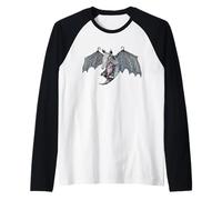 Armadillo Bat Weird Ranch Mythological Creature Critter Art Raglan Baseball Tee