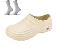 Armadillo Chef Shoes for Men and Women,Slip Resistant Waterproof Kitchen Shoes, Lightweight Professional Kitchen Work Shoes (Beige-A, Adult, Men, 8, Numeric, UK Footwear Size System, Medium)
