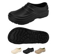 Armadillo Chef Shoes for Men, Healthy & Non-Slip Comfort Clogs, Waterproof Lightweight and Wear-Resistant Kitchen Work Clogs (Black, Adult, Men, 7.5, Numeric, UK Footwear Size System, Medium)