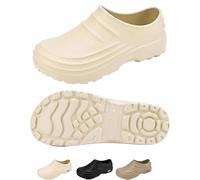 Armadillo Chef Shoes for Men, Healthy & Non-Slip Comfort Clogs, Waterproof Lightweight and Wear-Resistant Kitchen Work Clogs (Beige, Adult, Men, 6.5, Numeric, UK Footwear Size System, Medium)