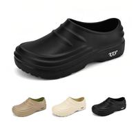 Armadillo Chef Shoes for Men Women, Non-Slip Oil Resistant Waterproof Lightweight Kitchen Work Clogs, Slip On Chef Clogs B Black