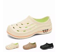 Armadillo Chef Shoes for Women Men Non-Slip Oil Resistant Waterproof Lightweight Kitchen Work Clogs, Slip On Chef Clogs (A-Beige, Adult, Men, 6, Numeric, UK Footwear Size System, Medium)