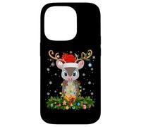 Armadillo Christmas Lights Reindeer Santa Hat Adult & Kids Case for iPhone 14 Pro