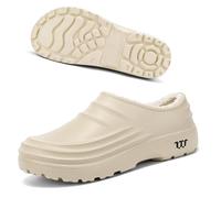 Armadillo Clogs, Armadillo Chef Shoes for Women Men, Non Slip Comfort Clogs Kitchen Nurses Work Shoes for Winter(White-a,37)