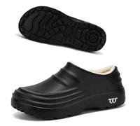 Armadillo Clogs, Armadillo Chef Shoes for Women Men, Non Slip Comfort Clogs Kitchen Nurses Work Shoes for Winter(Black-a,42)