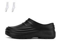 Armadillo Clogs for Women and Men, Armadillo Slip Resistant, Comfort Lightweight & Waterproof Chef Shoes (Black,8.5)
