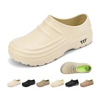Armadillo Clogs for Women Men, Armadillo Chef Shoes Healthy Non-Slip Comfort, Oil Resistant, Kitchen Work Clogs(A-Beige,4.5UK)