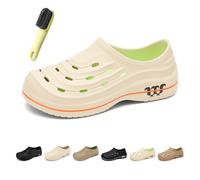 Armadillo Clogs for Women Men, Armadillo Chef Shoes Slip Resistant, Comfort Lightweight & Waterproof Clogs (Beige-b, Adult, Men, 6.5, Numeric, UK Footwear Size System, Medium)