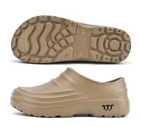 Armadillo Clogs for Women Men Non Slip Waterproof Lightweight Safety Comfort Garden Shoes Armadillo Chef Shoes Kitchen Work Clogs Khaki