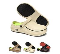 Armadillo Clogs, Unisex Armadillo Chef Shoes Non-Slip Oil Resistant Kitchen Work Clogs, Waterproof Safety Shoes for Women Men(White,43-44)