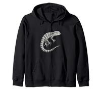 Armadillo Girdled Lizard Drawing Reptile Lover Zip Hoodie