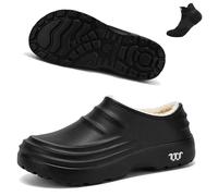 Armadillo Shoes Clogs Men Women, Armadillo Chef Shoes Women Non Slip Comfort Clogs for Winter (Black,10.5)