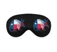 Armadillo Texas State Flag Sleep Mask Breathable Eye Masks