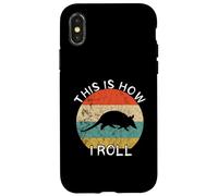 Armadillo This Is How I Roll Retro Vintage Sunset Wildlife Case for iPhone X/XS