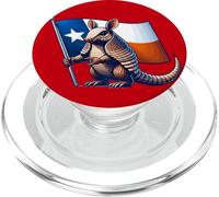 Armadillo with the Flag of Texas PopSockets PopGrip for MagSafe