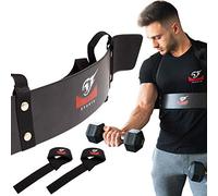 ARMAGEDDON SPORTS Premium Heavy Duty Arm Blaster + Premium Lifting Straps, Biceps Bomber, Arnold Biceps Isolator, Bodybuilder Heavy Duty Arm Blaster, Arm Curl Isolator, Gain Strength In Your Arms
