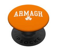 Armagh Ireland St Patricks Day Retro Distressed Shamrock PopSockets Adhesive PopGrip