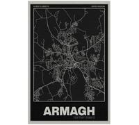 Armagh Street Map Poster Print | Northern Ireland | BLACK | A3