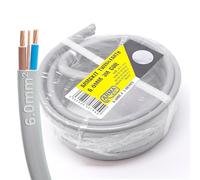 ArmaKit 6.0mm Twin and Earth 3 Metre 6242Y6.0 Grey 240v Mains Cable - 3 Core Electrical Wire for Ring Extension - 6mm Cooker