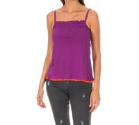 Armand Basi Womens ruffled tank top ADM0097 - Violet Cotton - Size Small