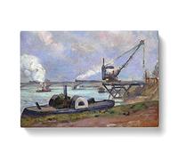 Armand Guillaumin La Seine in Paris Classic Painting Canvas Wall Art Print Ready to Hang, Framed Picture for Living Room Bedroom Home Office Décor, 76x50 cm (30x20 Inch)