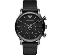 Armani Classic Men's Chronograph Black Case Leather Strap Watch AR1737
